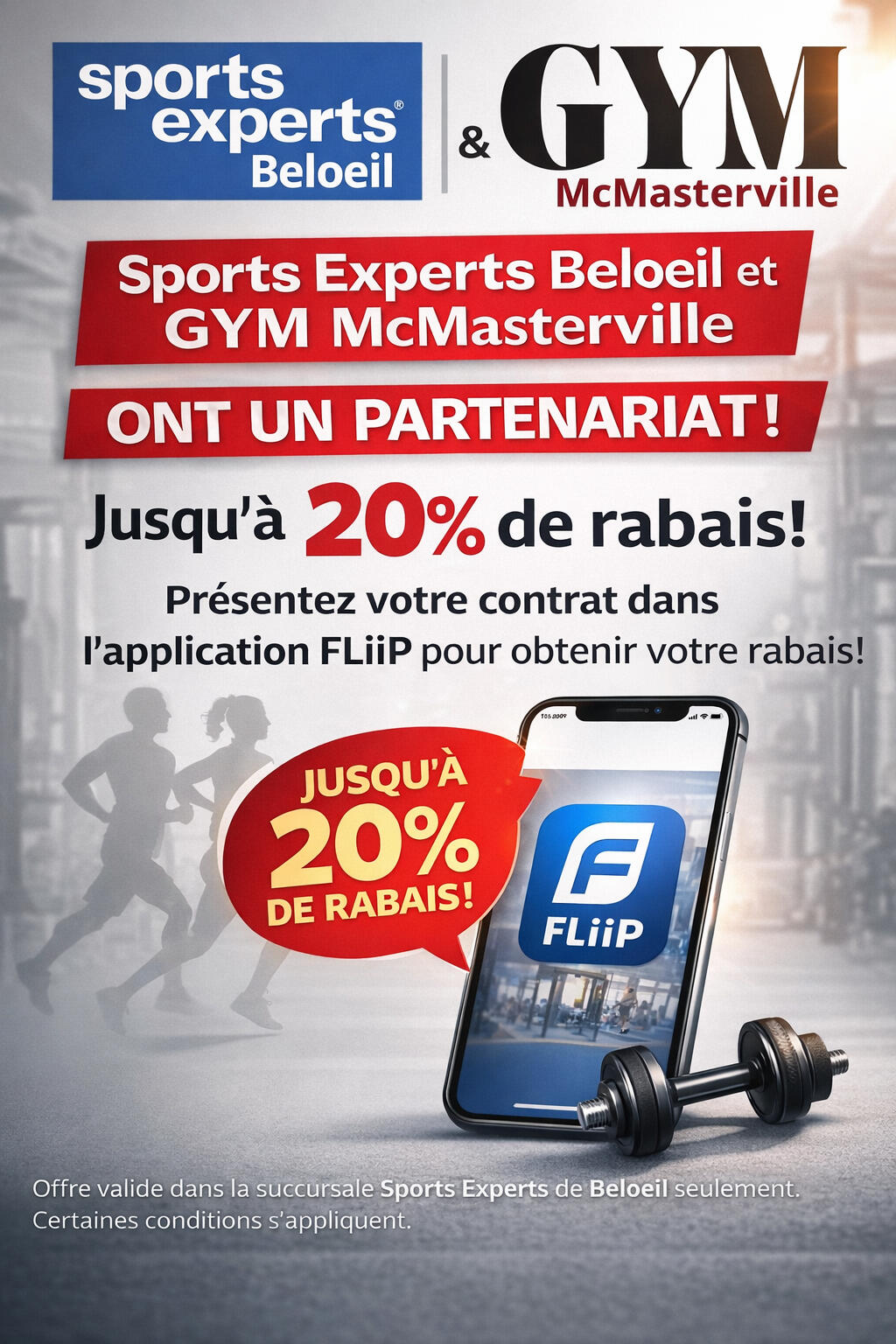 Sport-expert-beloeil présentation du partneraiat avec Sport expert